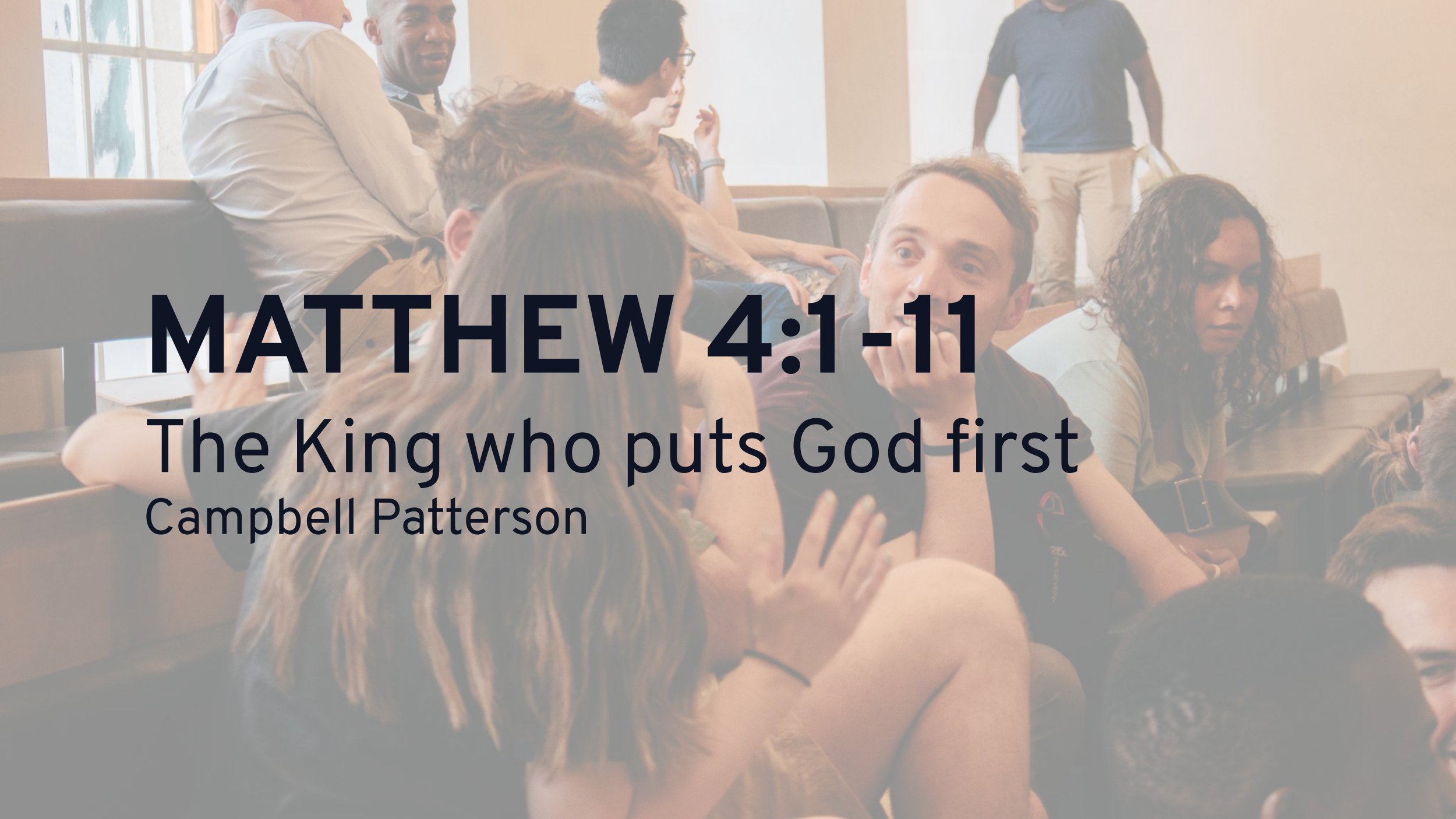 The King who puts God first
